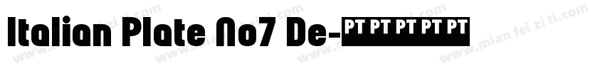 Italian Plate No7 De字体转换